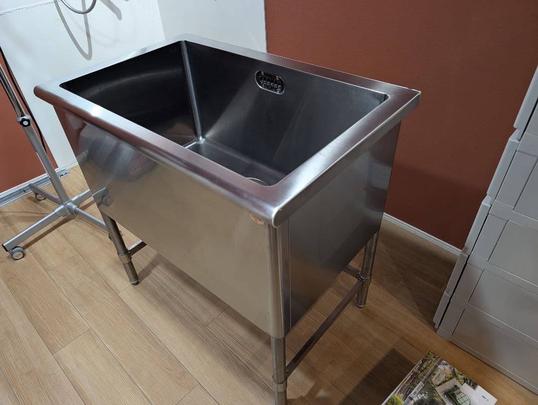 【えるこ】ドッグバス FUGA 900型 ステンレス ウレタンすのこ付