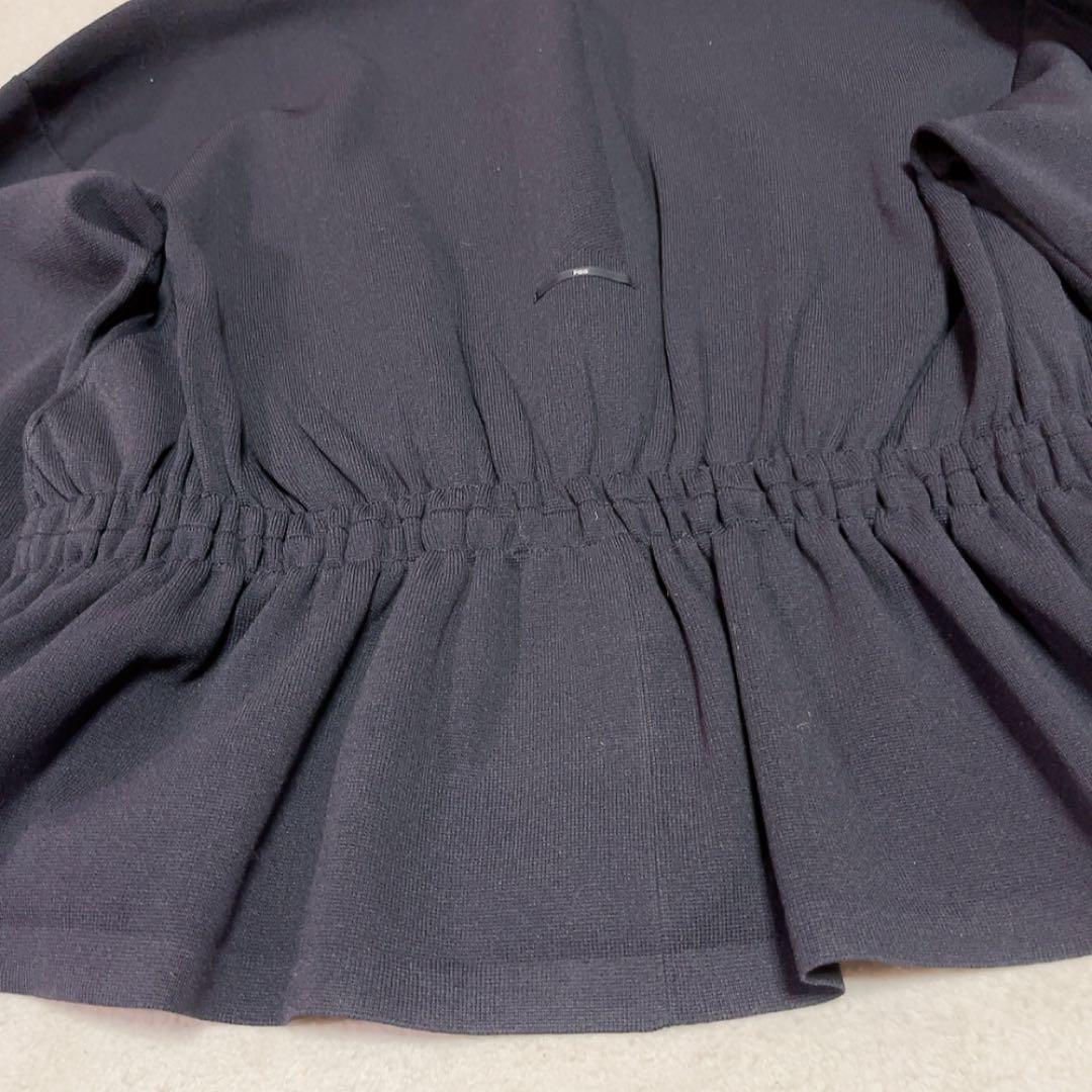 極美品　PGG パーリーゲイツ ジップパーカー ペプラム　ギャザー　ネイビー