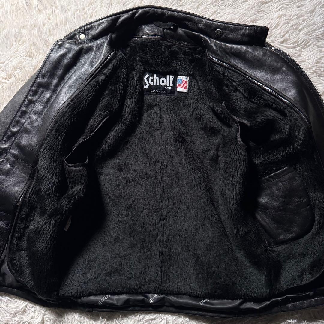 【米国製】schott ライダースジャケット　シングル　641 本革