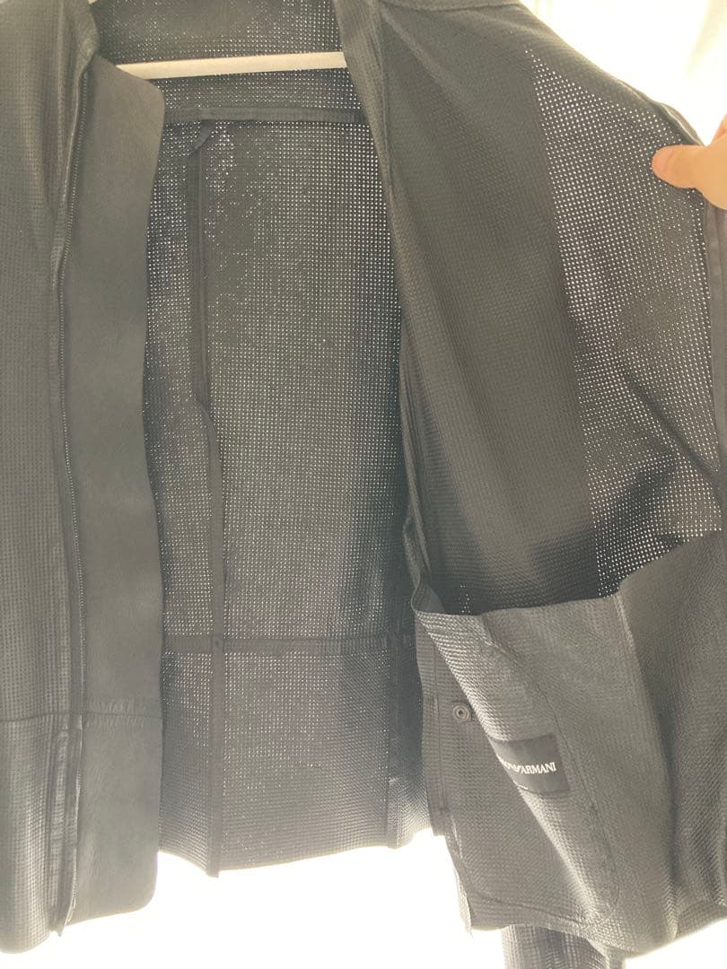 ARMANI エンポリ ライダース ラムレザー