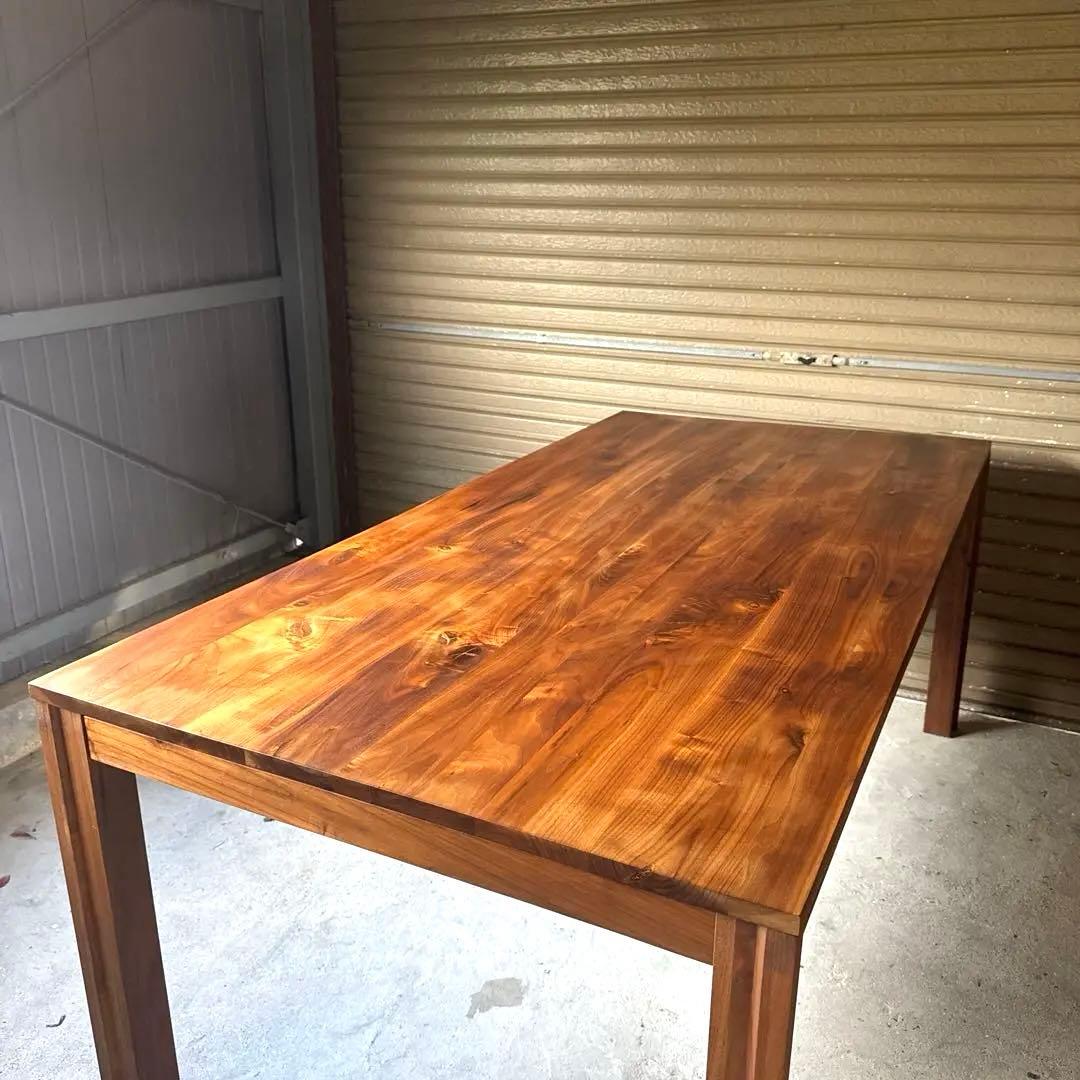 ダイニングテーブル　ウォールナット　無垢　180cm メンテナンス済み　送料込み