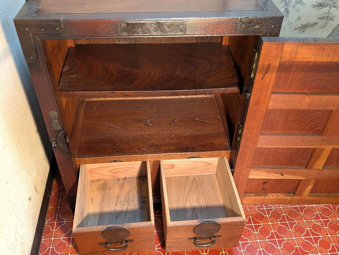 舟箪笥　帳場家具　時代家具　時代箪笥 骨董品　アンティーク　レトロ