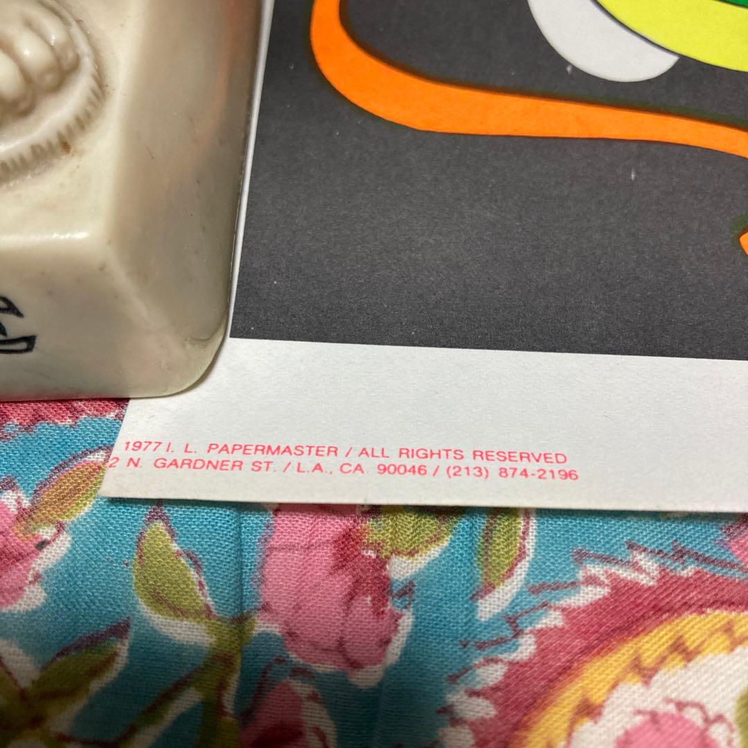 70'sヴィンテージ　ポスター　zigzagデッドストック　マリファナ　ヒッピー