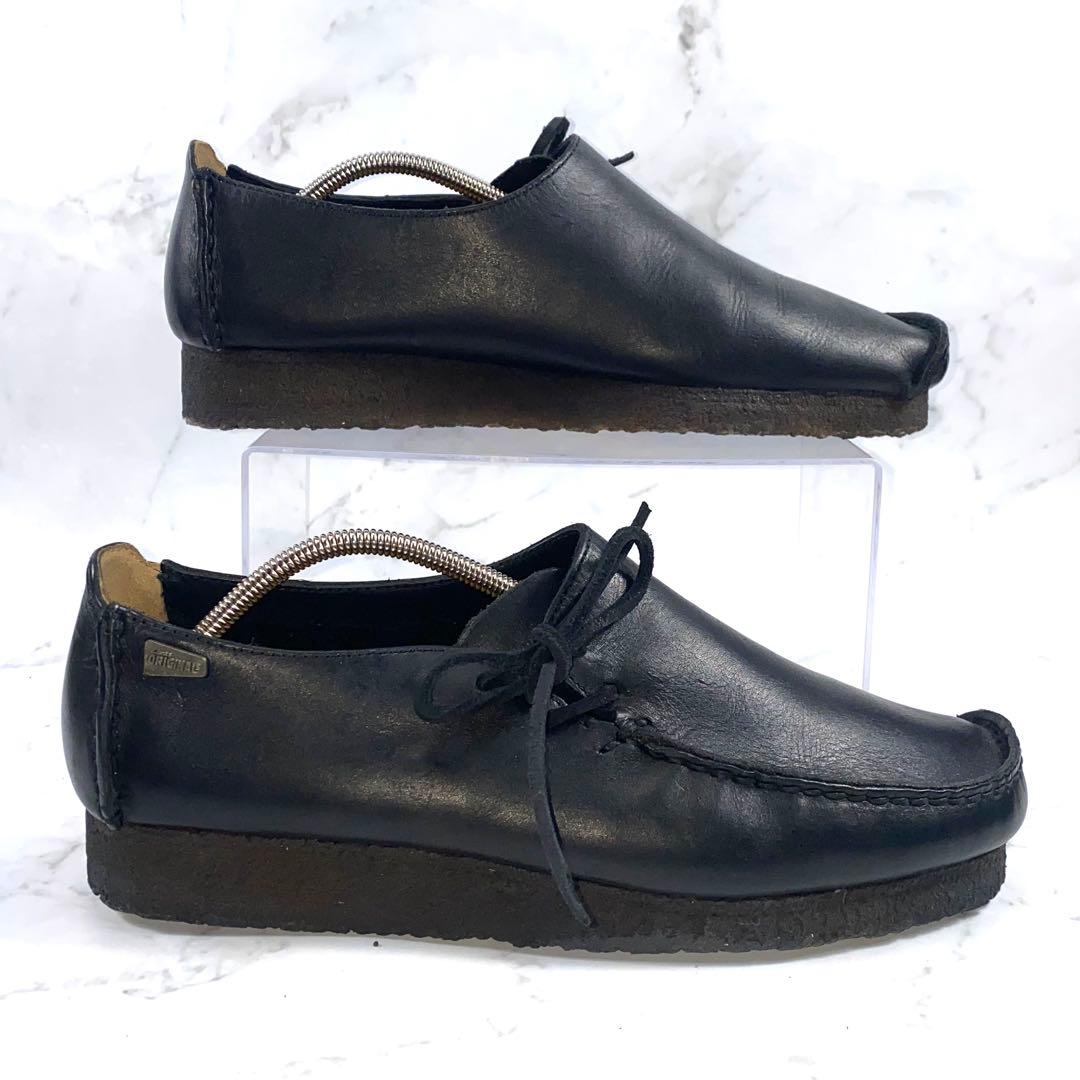 【美品】Clarks LUGGER BLK SMOOTH LEATHER 27
