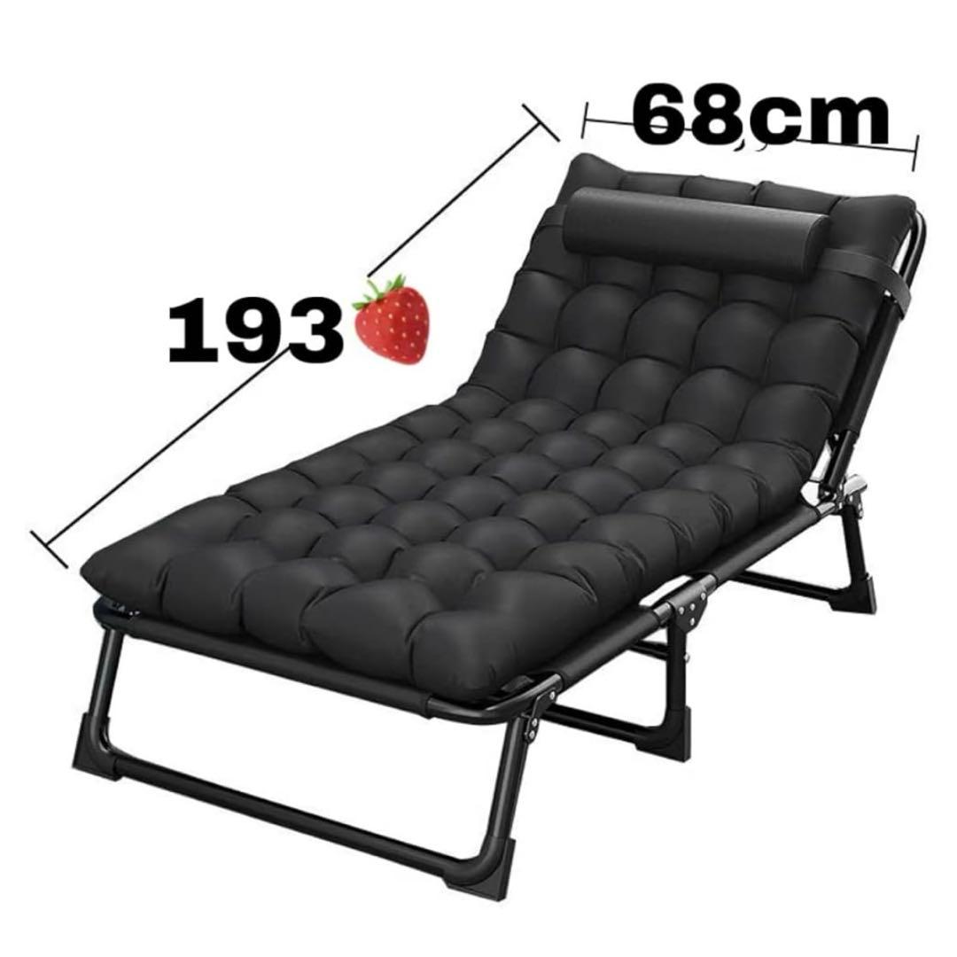 折りたたみベッド 簡易ベッド 折り畳み 室内 黒 ブラック 家具