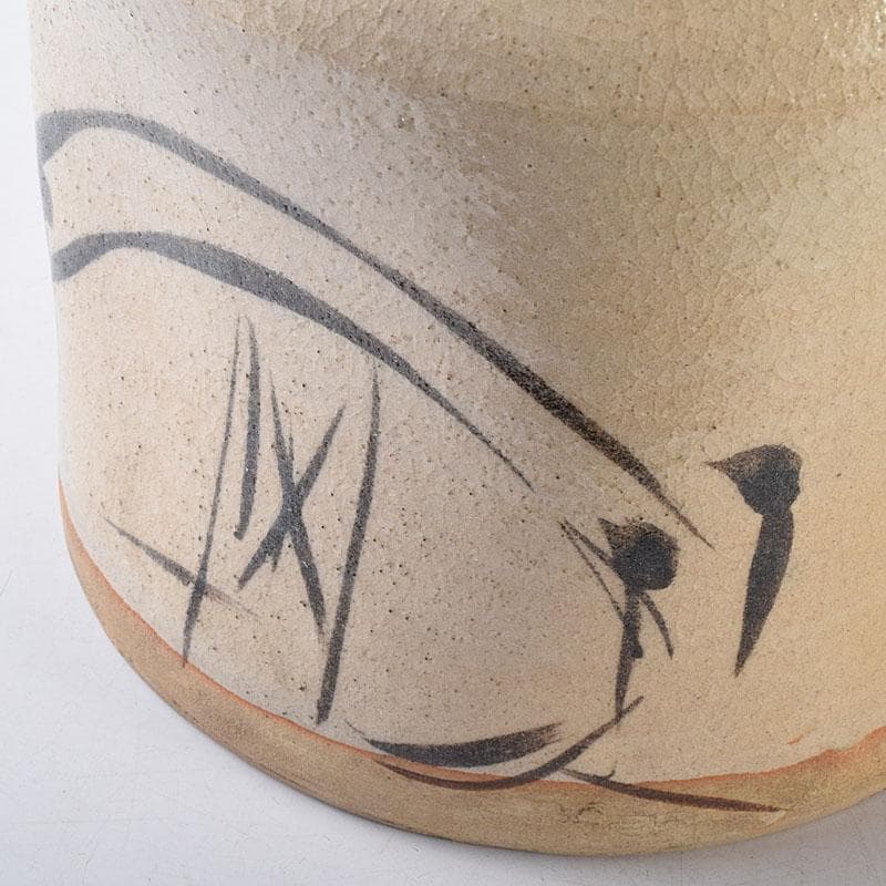 茶道具　人間国宝　荒川豊蔵作　志野焼　古志野　水差　共箱　M　R8690H