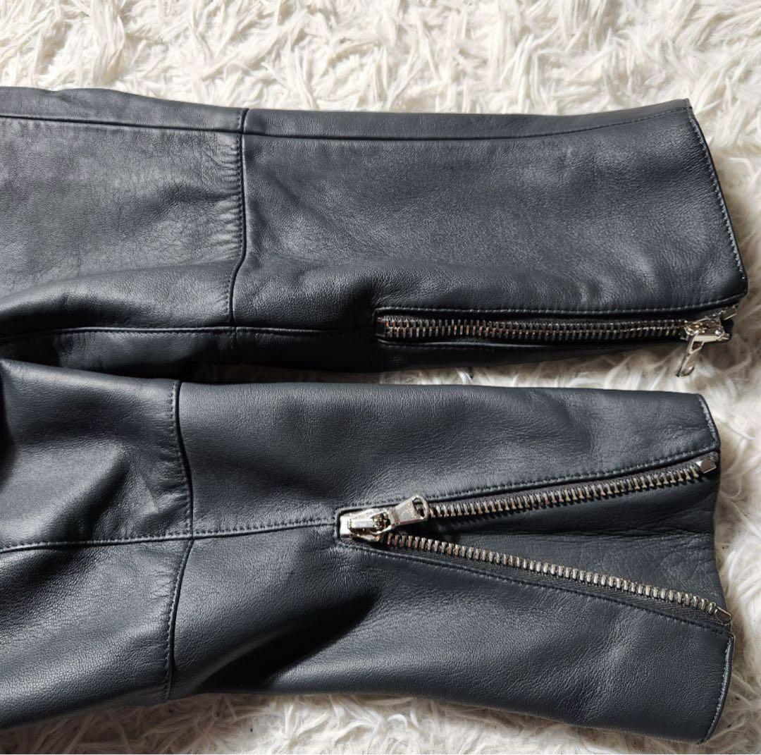 ［美品］DENIM×TOMORROWLAND ライダースジャケット 羊革