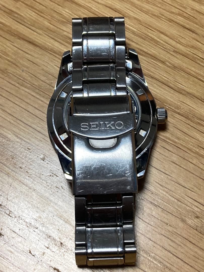 SEIKO SCVE051 自動巻き 時計 ネイビー