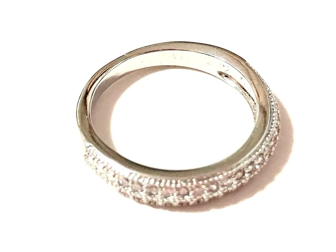 PT900刻印 プラチナパヴェ リング 10号 イミテーションリング 形見分け品