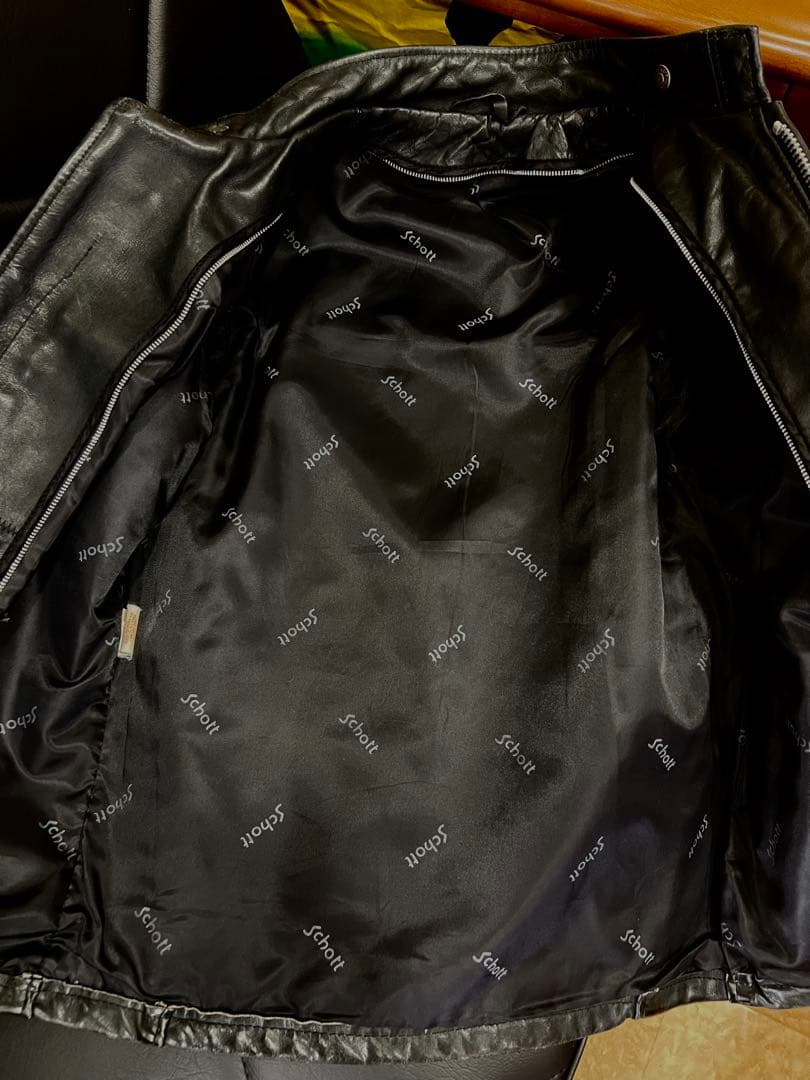 schott141シングルライダースジャケット36