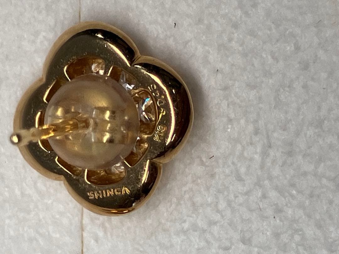 未使用！【SHNCA/シンカ】K18ピアス ラボクロウンダイヤモンド0.45ct