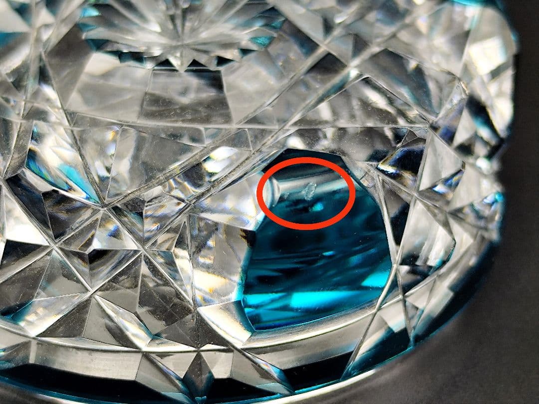 超希少品☆黒川昭男 江戸切子 棗 蓋物 茶道具 （切子、江戸切子、薩摩切子）