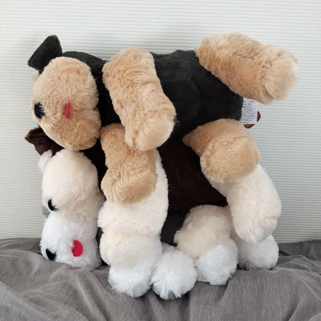 【匿名配送】くったりぬいぐるみ8点セット　くったりシュナウザー　くったりヨーキー