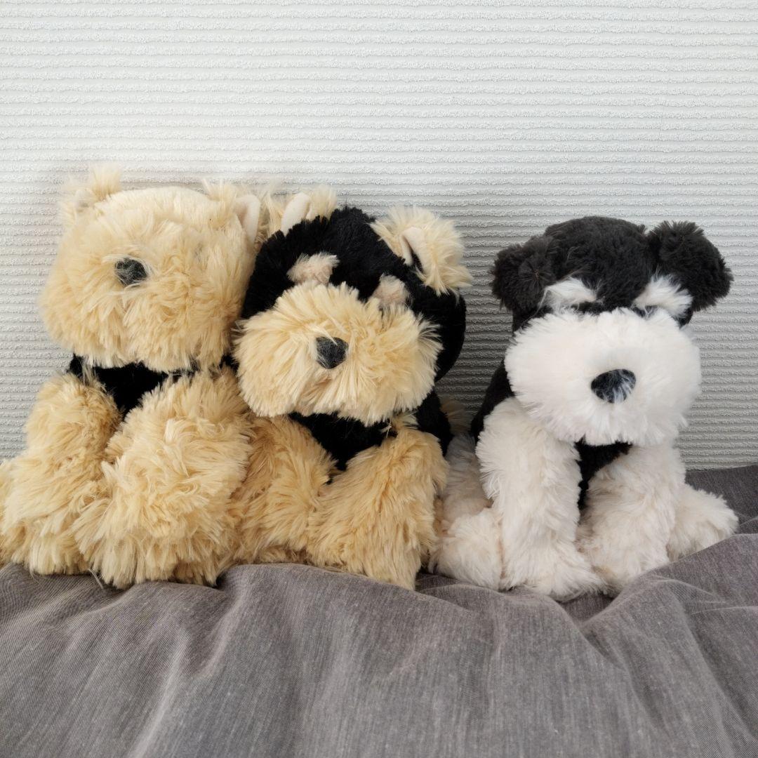 【匿名配送】くったりぬいぐるみ8点セット　くったりシュナウザー　くったりヨーキー