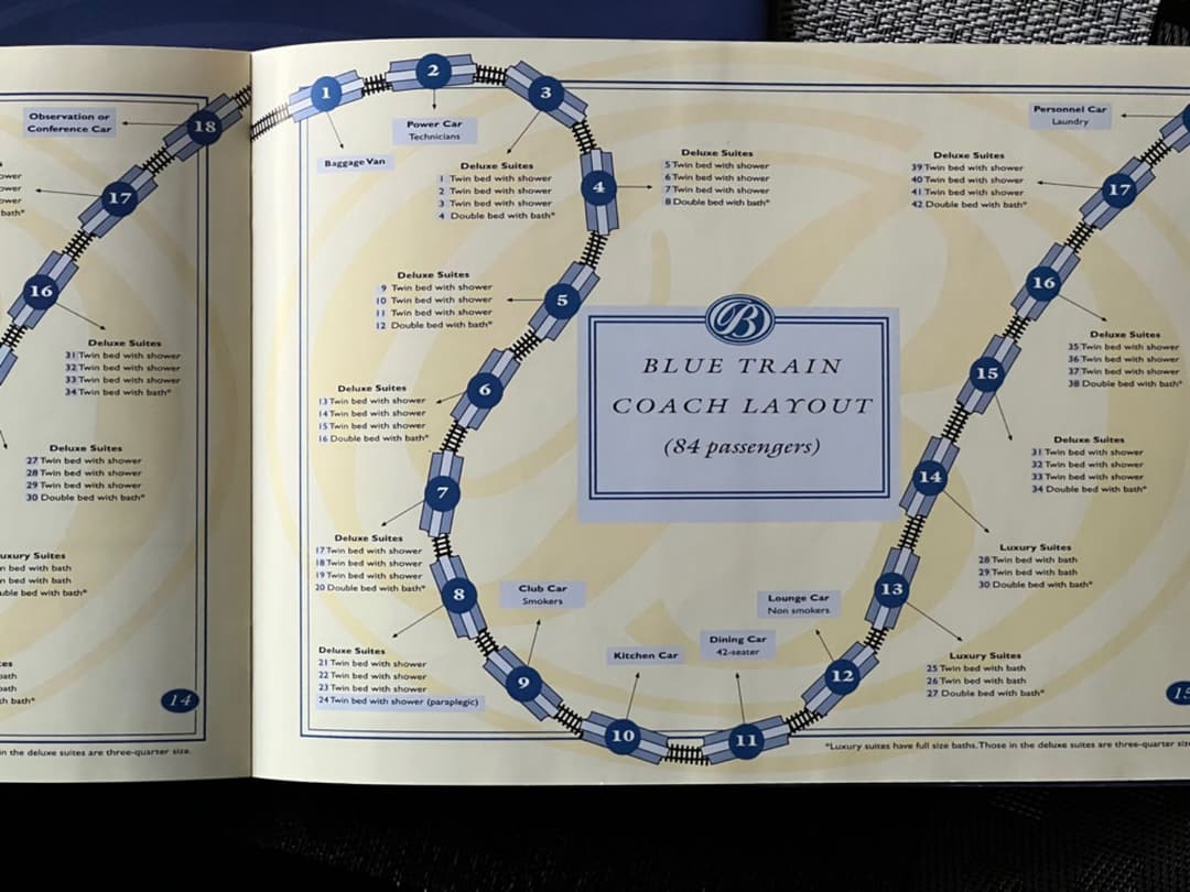 超レア‼️世界一の寝台列車　THE BLUE TRAIN のパンフレット