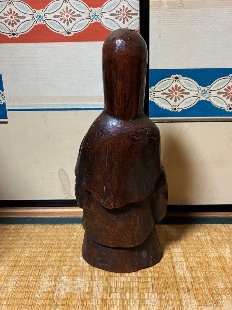 木製 彫刻 中国？ 人物像 約44㎝