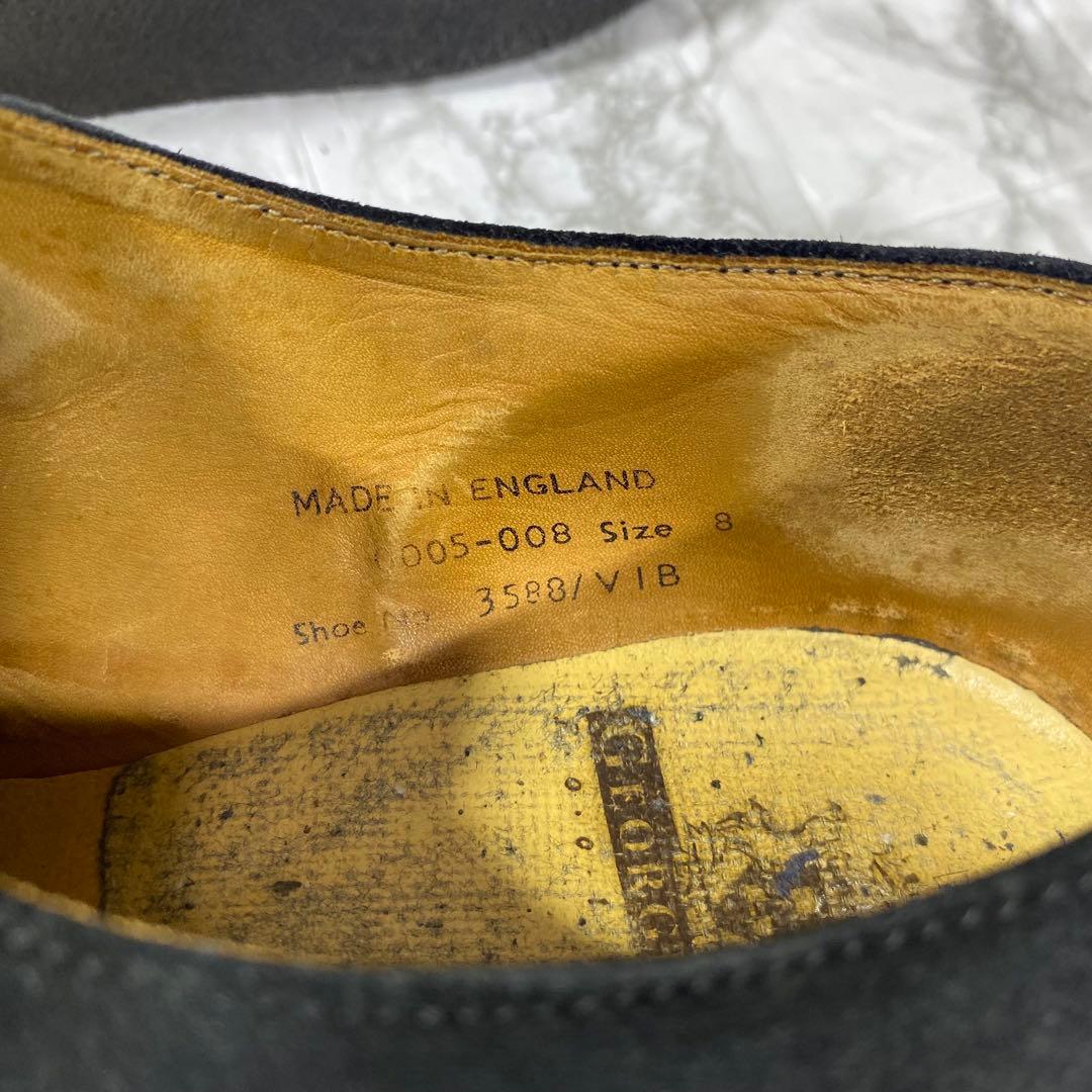 【E COX】スウェード　ラバーソール　黒　厚底 モカシン　アミアミ