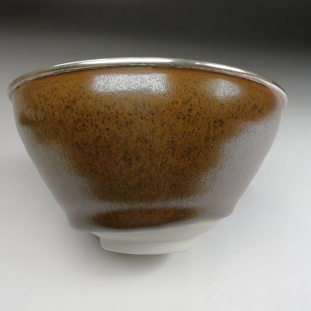 Ｔ９０８　茶碗　『灰被　天目茶碗』『桶谷定一 作』　共箱　抹茶碗　茶道具