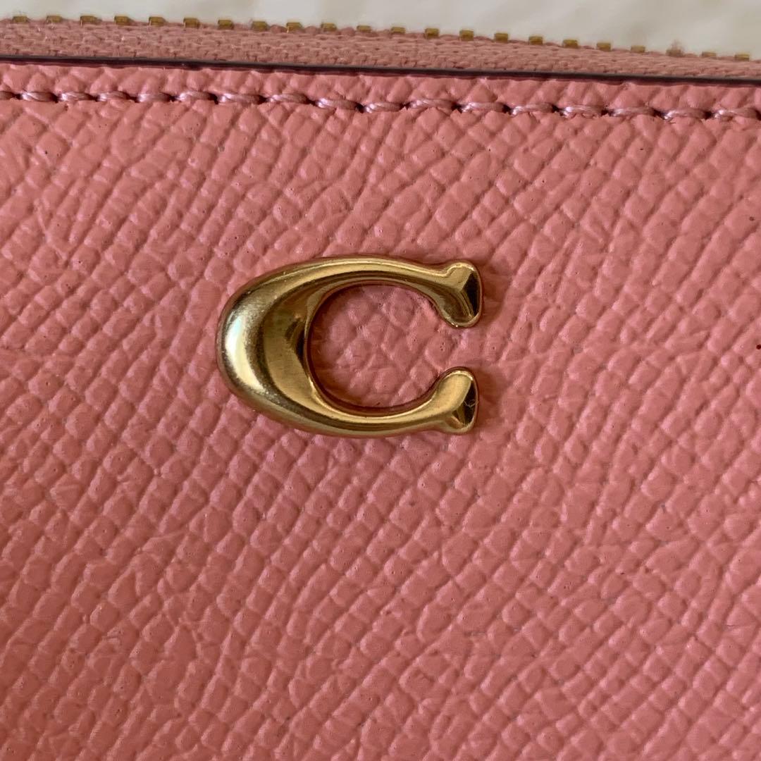 極美品【COACH】コーチ スモール ジップ アラウンド カード ケース