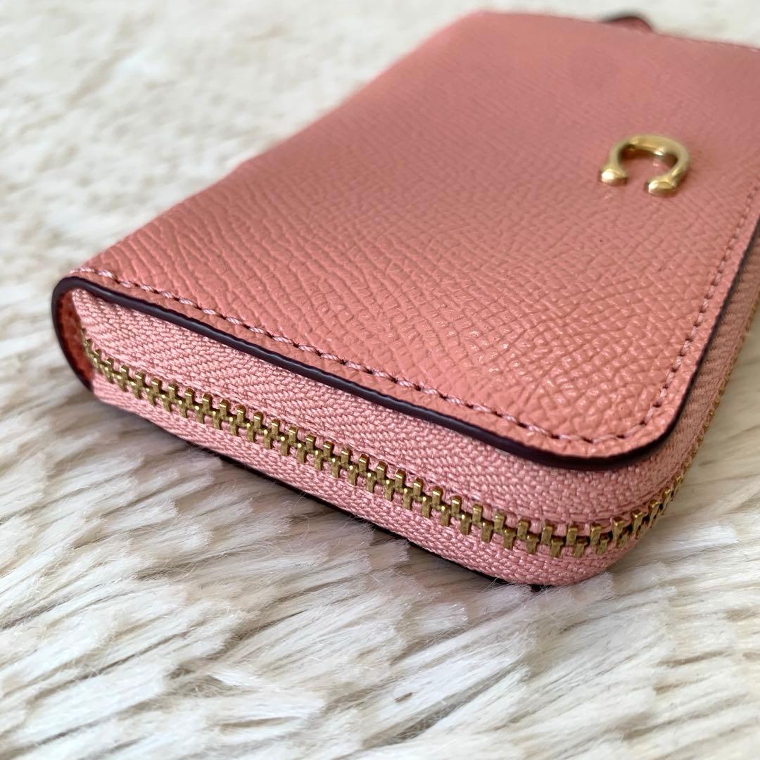 極美品【COACH】コーチ スモール ジップ アラウンド カード ケース