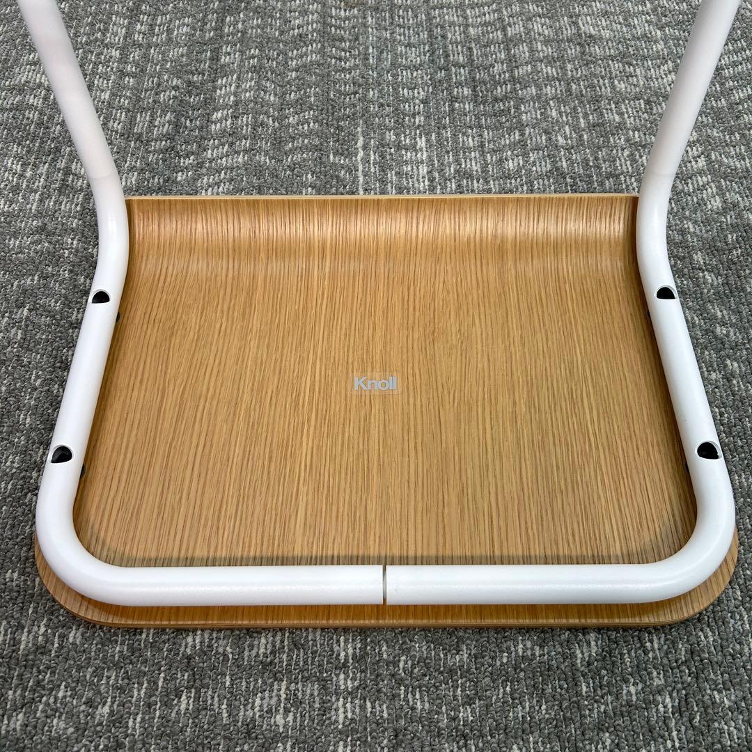 ④Knoll/ノル トボガン プルアップテーブル　ホワイトxホワイトオーク