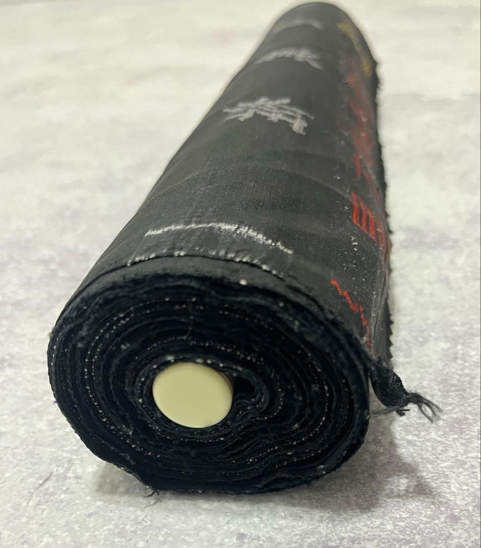 【優美粧】本場大島紬 着尺 反物 花文様 正絹 泥染め 9マルキ 地空き 地球印