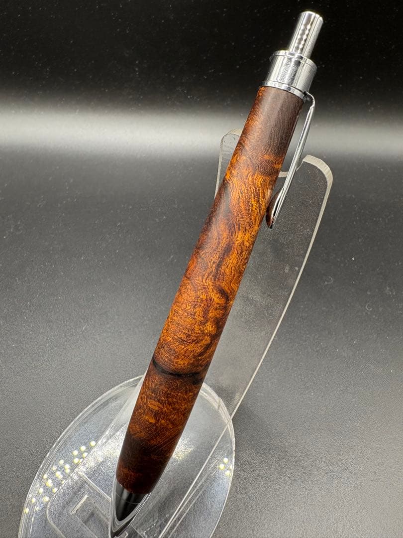503極上　デザートアイアンウッド　瘤杢　木軸シャーペン　ボールペン
