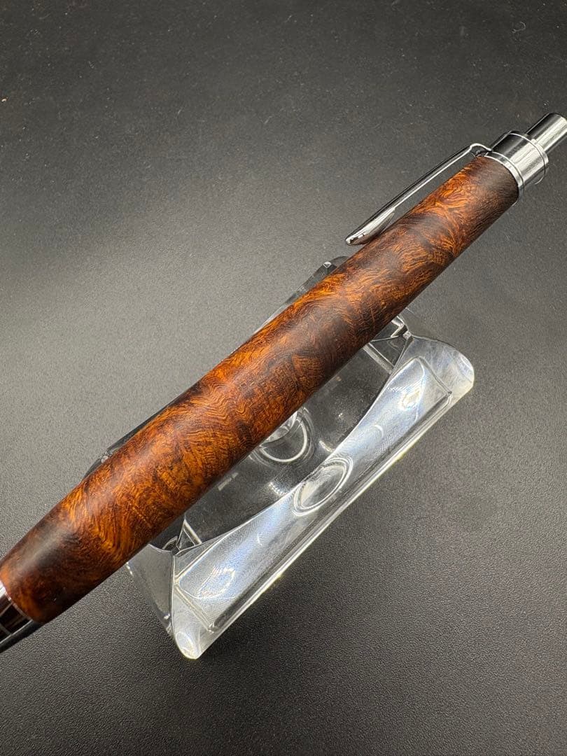 503極上　デザートアイアンウッド　瘤杢　木軸シャーペン　ボールペン