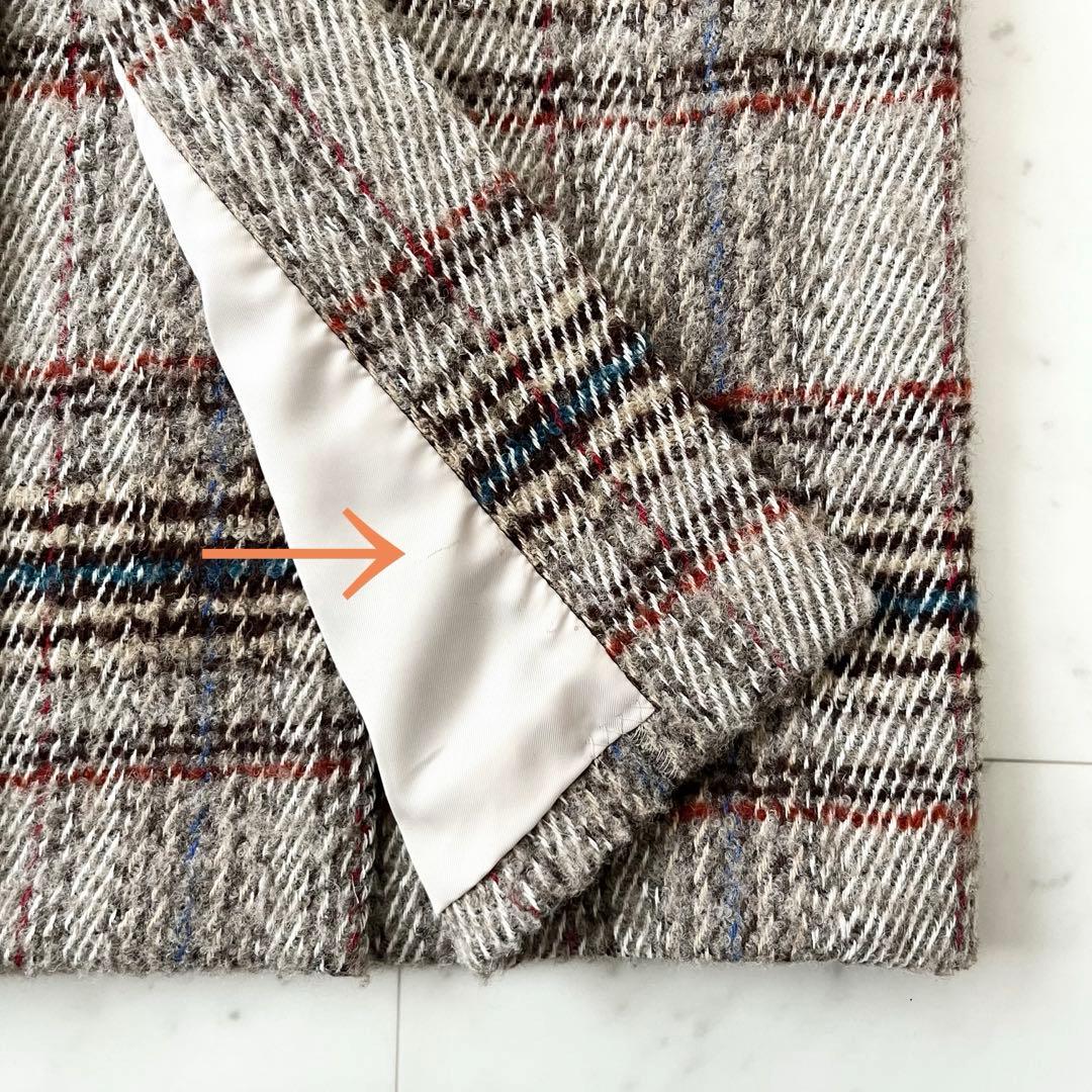 美品♪スピックアンドスパン　イタリア製生地　チェスターコート　ウール　ゆったりS