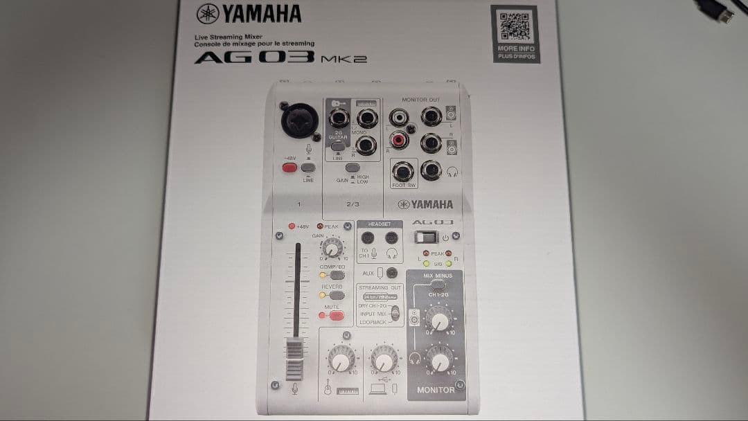 YAMAHA AG03 MK2 オーディオミキサー