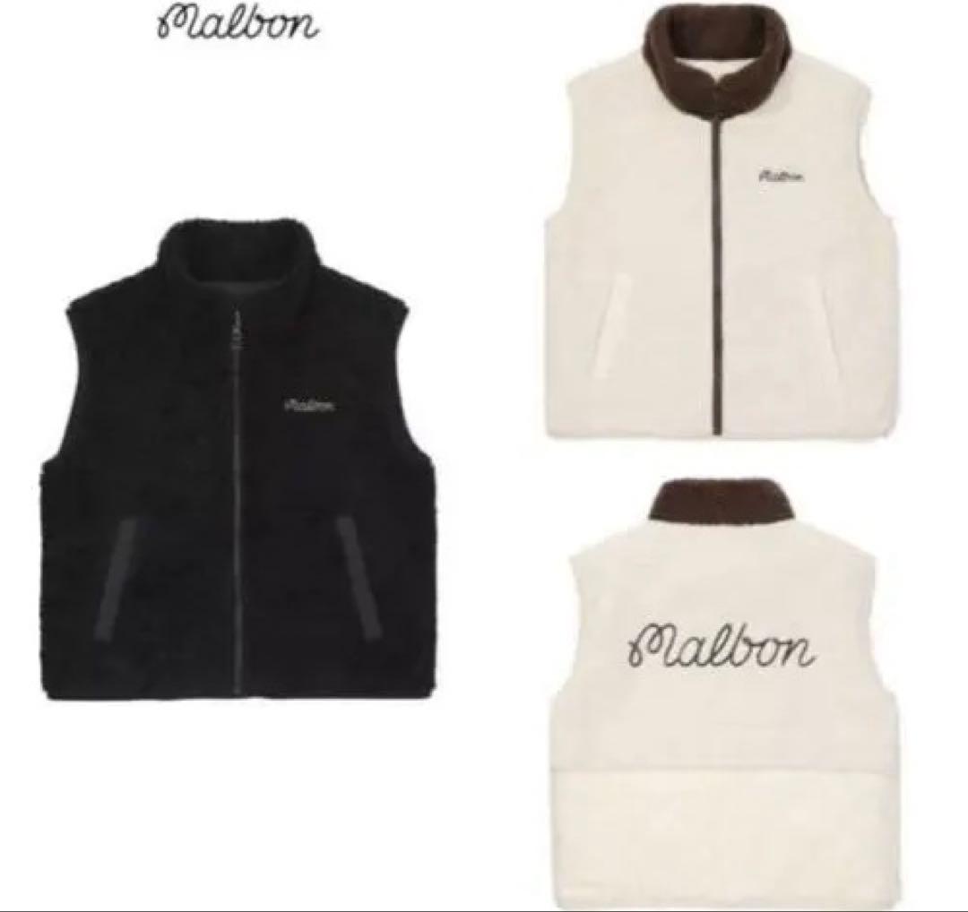 MALBON マルボンゴルフウェア トップス ノースリーブ ファーベスト 両面着