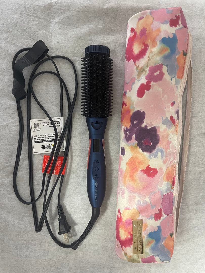 現行品/耐熱収納袋付き クレイツ　 ヴィエールS ブラシヘアアイロン