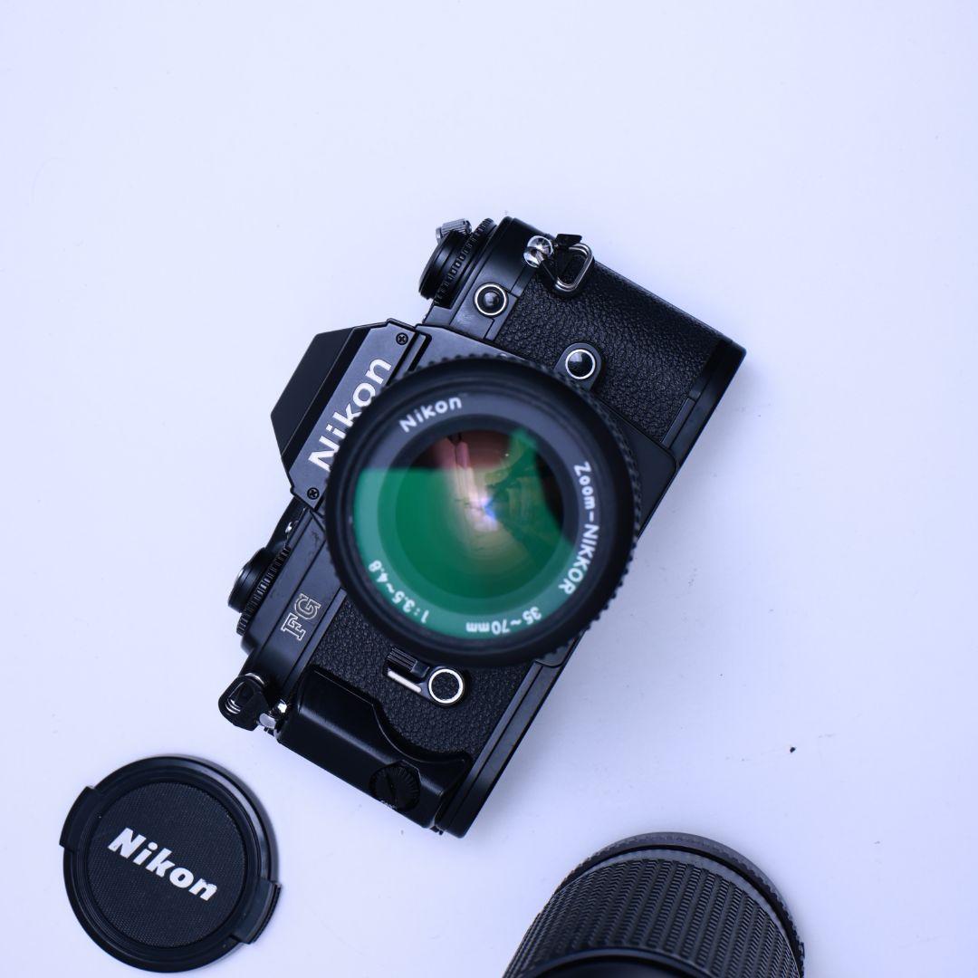 フィルムカメラ Nikon FG　黒 レンズ2本電池付き