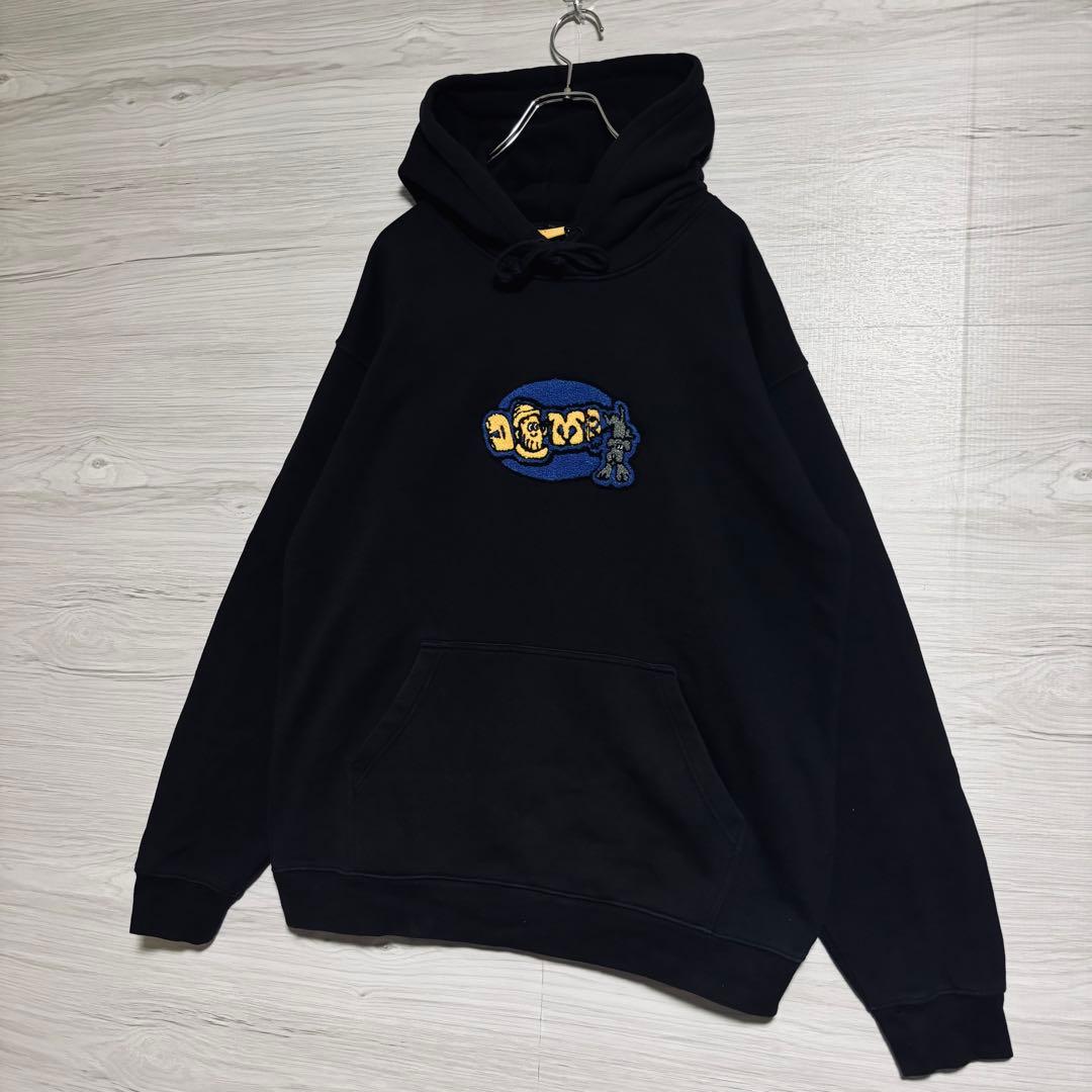 【希少デザイン】DIME ダイム　パーカー　Lサイズ　センターパイルロゴ　レア