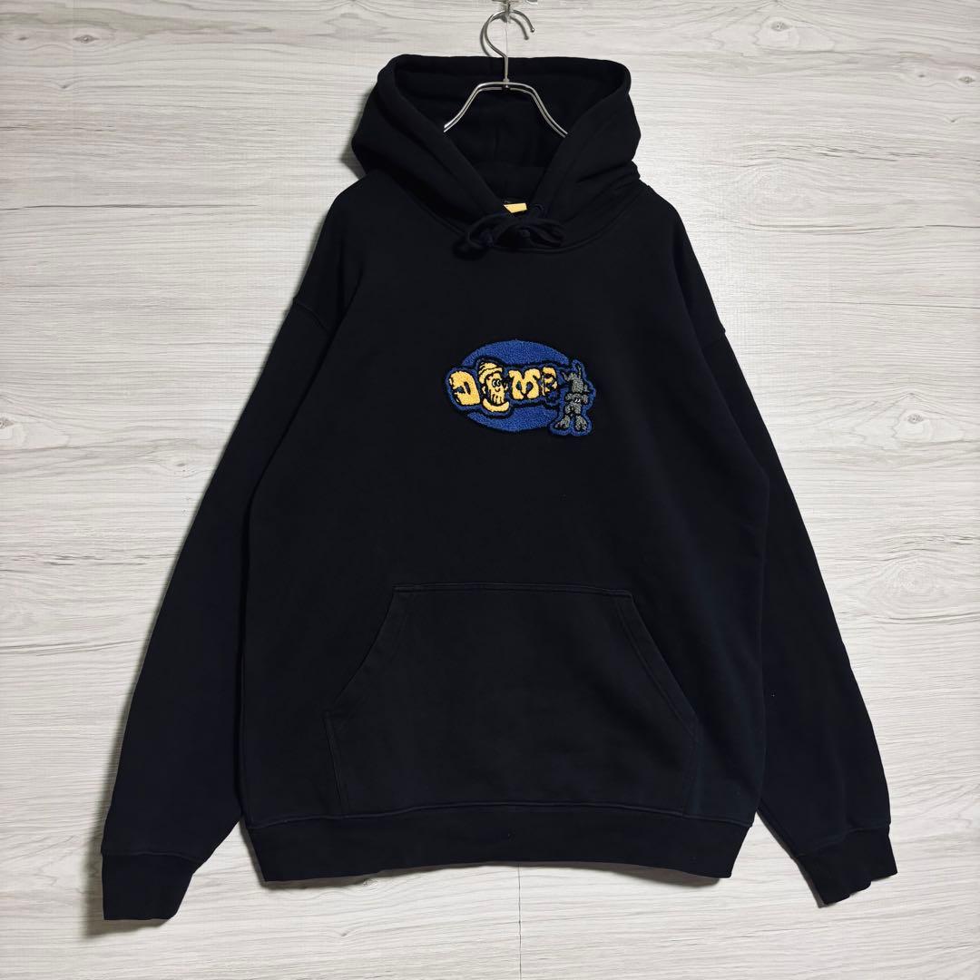 【希少デザイン】DIME ダイム　パーカー　Lサイズ　センターパイルロゴ　レア