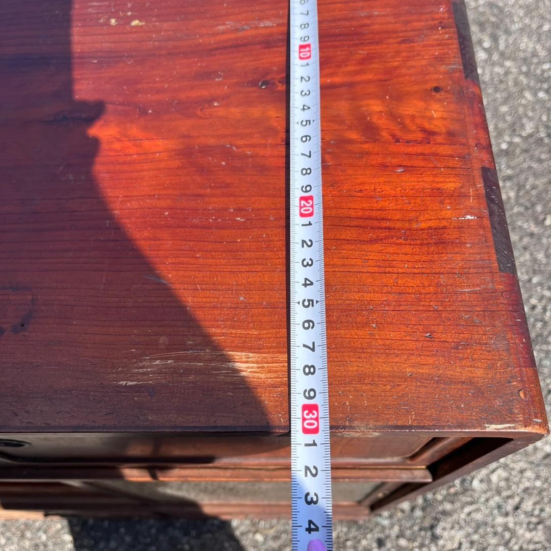 K◇ 茶箪笥 茶棚 無垢材 すり硝子 アンティーク ヴィンテージ 古家具 古民家