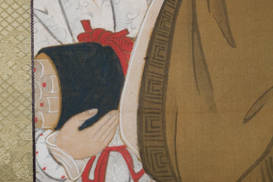 【真作】三笠華山/桃仙人図/掛軸☆宝船☆Z-589