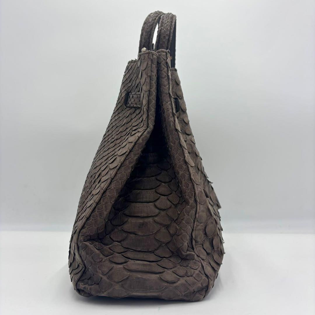 【美品】SUN REMY サンレミー パイソンレザー 錠付き ハンドバッグ