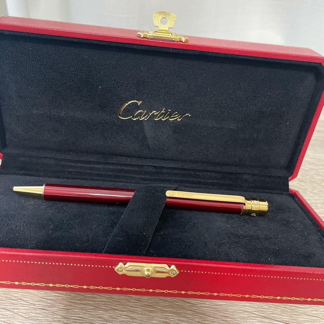 Cartier カルティエ ボールペン レッド ゴールド ボックス付き