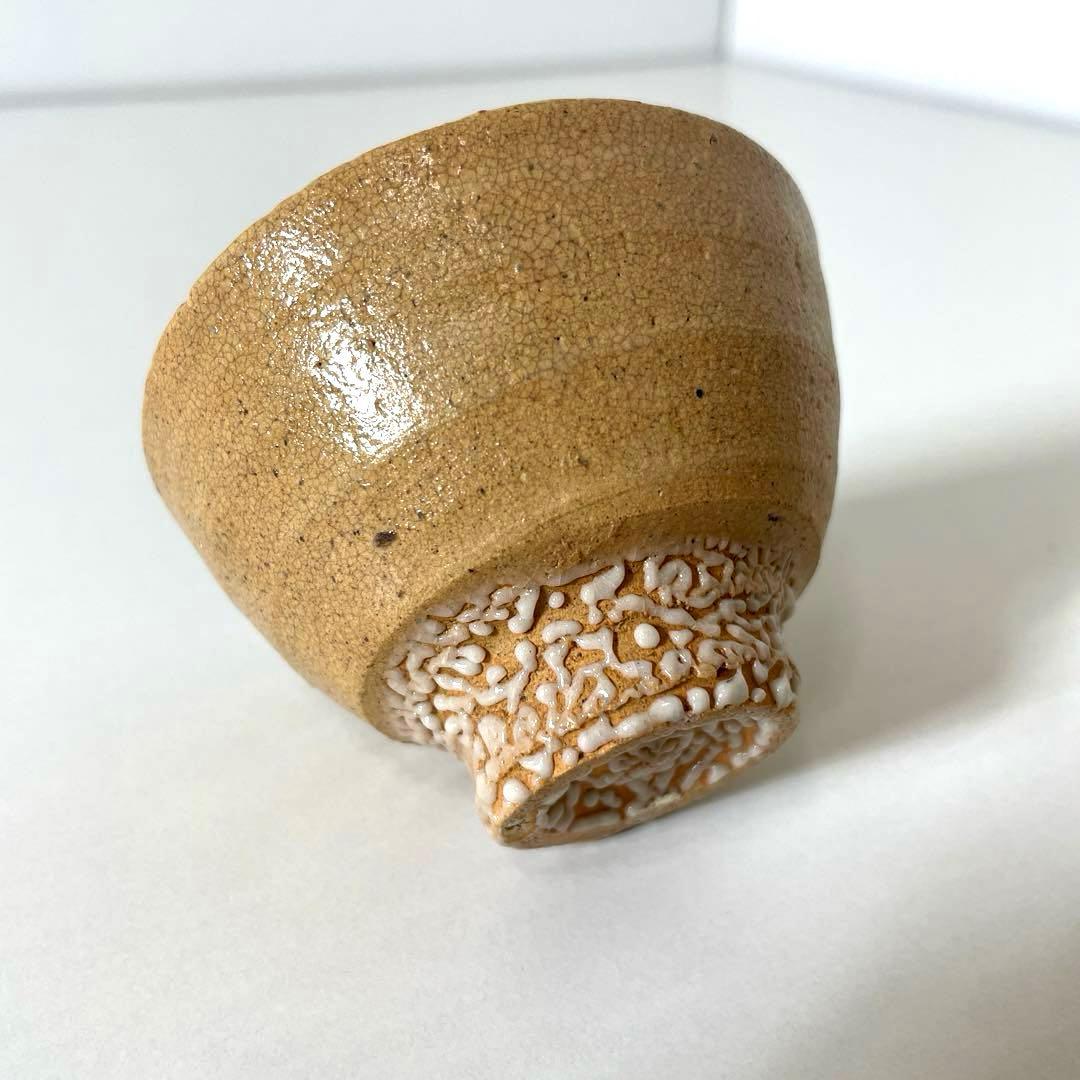 #XG570 陶芸家・内村慎太郎・井戸盃・ぐい呑・唐津焼・共箱・栞付・骨董