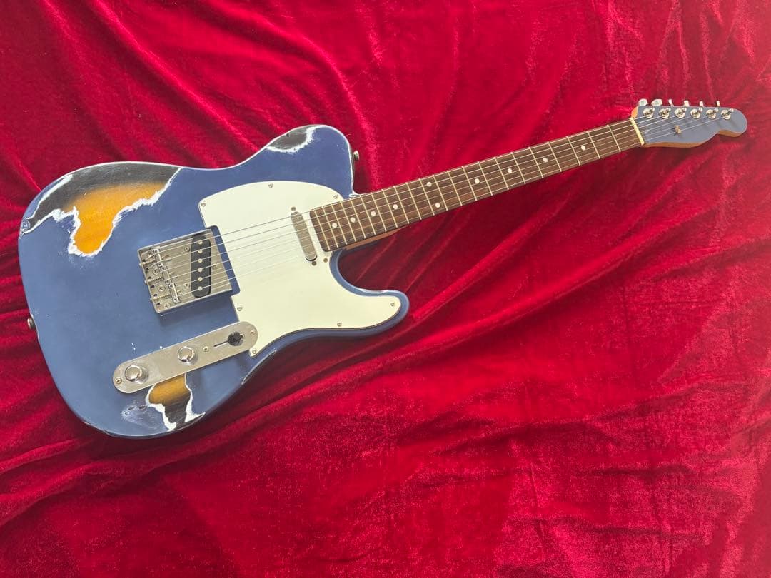 テレキャスタータイプ　マルチレイヤーカラー　ラッカーフィニッシュ　ハードレリック