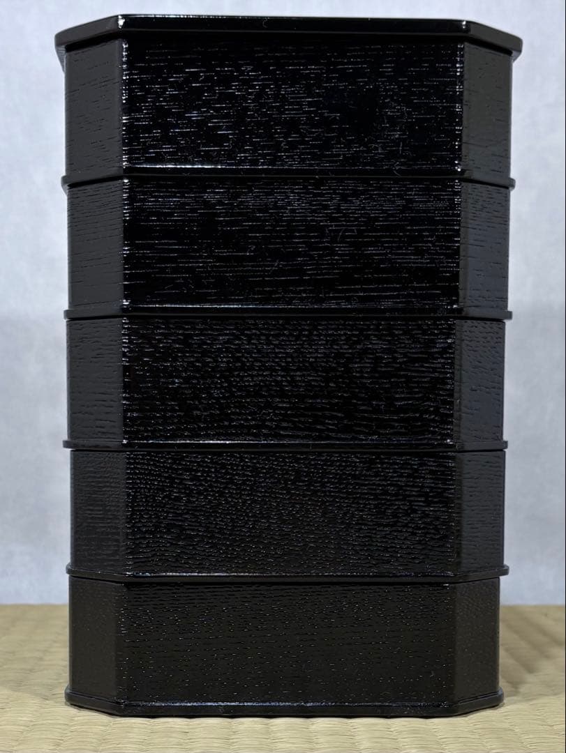 中塚拓也造　掻合塗 七宝段付 縁高重　美品　茶道　懐石　送料込