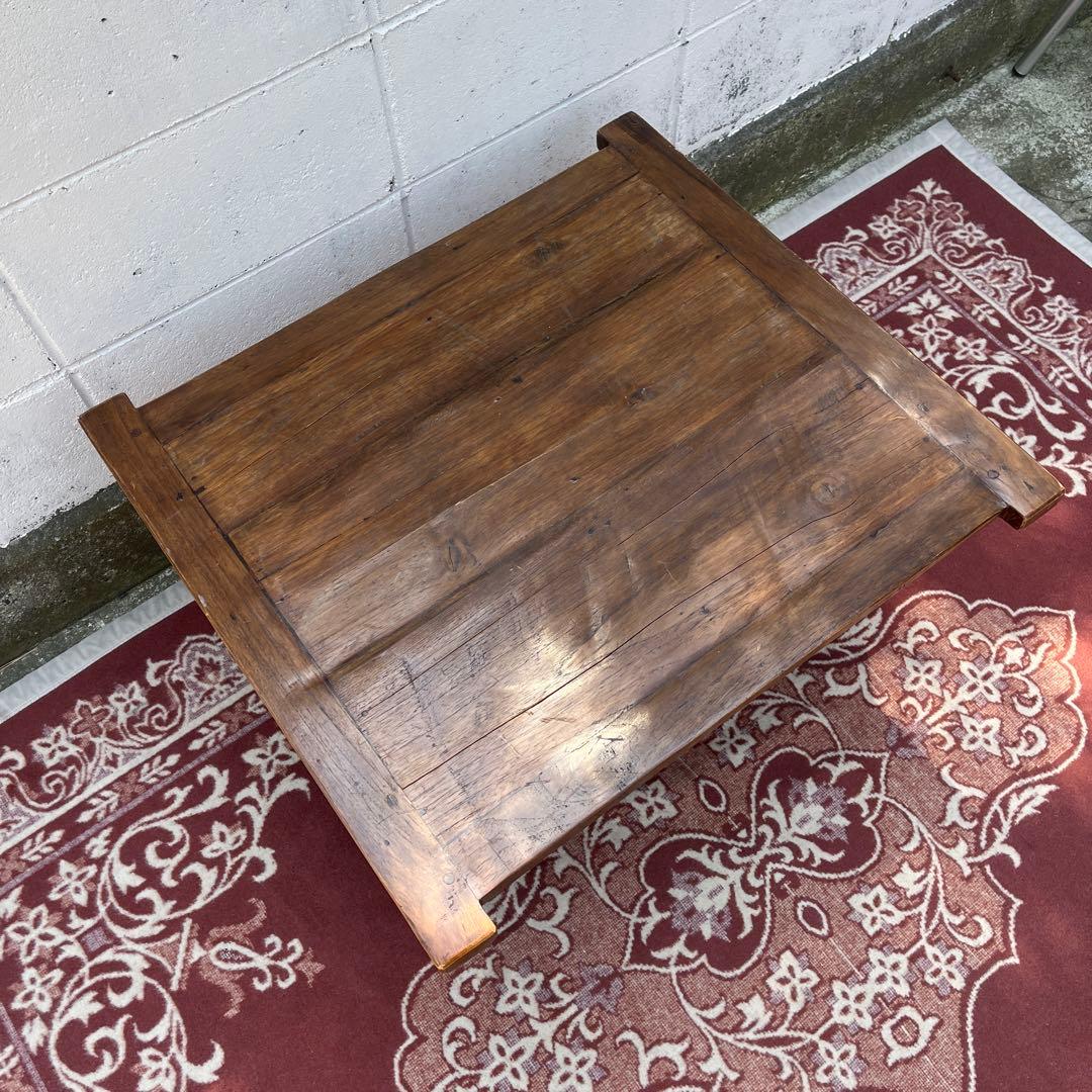 古家具ビンテージ品◾️チーク材 木製無垢材 コーヒーテーブル サイドテーブル 机
