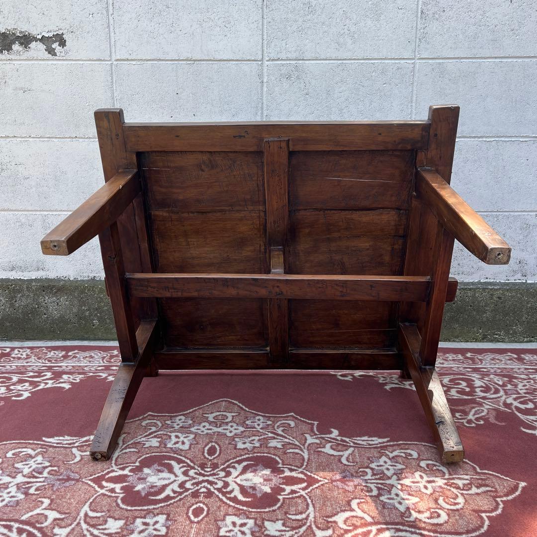 古家具ビンテージ品◾️チーク材 木製無垢材 コーヒーテーブル サイドテーブル 机