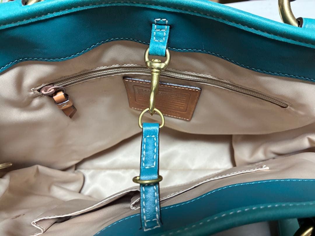 COACH ターコイズブルー　 ショルダーバッグ＆２つ折財布 セット