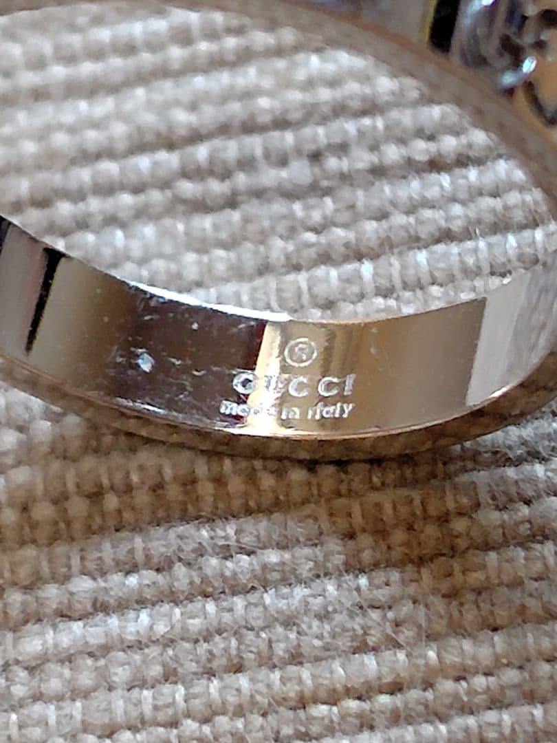 グッチ　アイコンスリムリング　サイズ17 　18金WG　説明必読願います