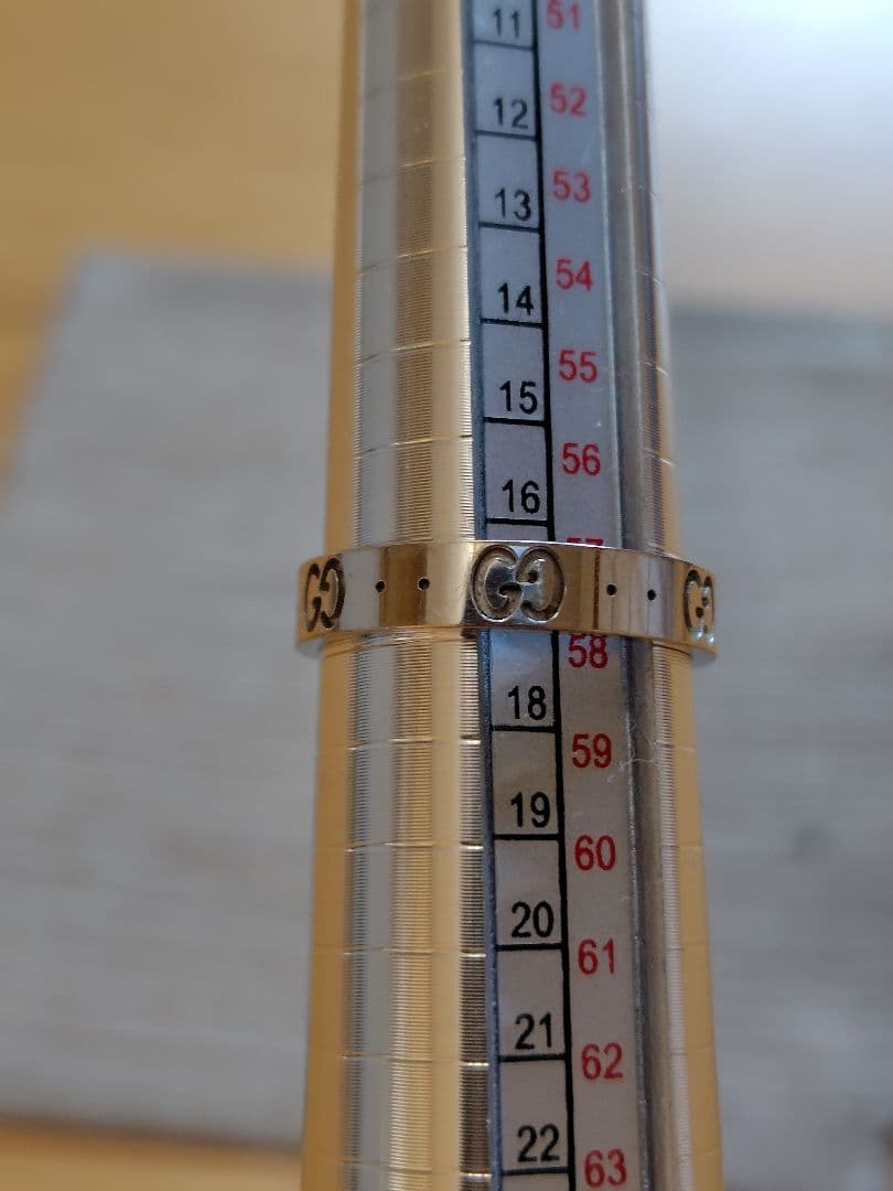 グッチ　アイコンスリムリング　サイズ17 　18金WG　説明必読願います