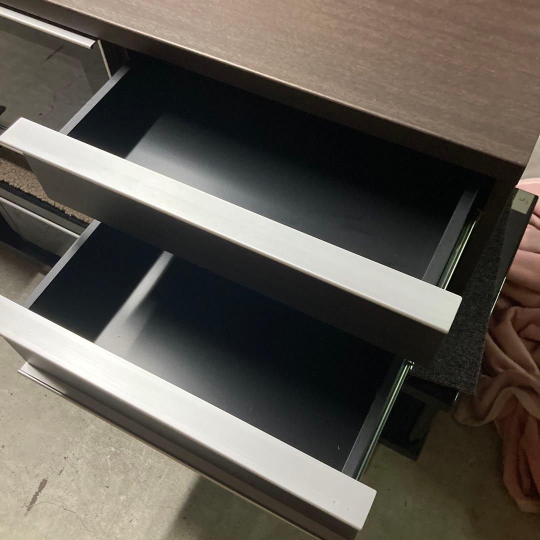 未使用　ダークブラウンテレビ台 シギヤマ家具　ガラス扉付　展示品　幅約150cm