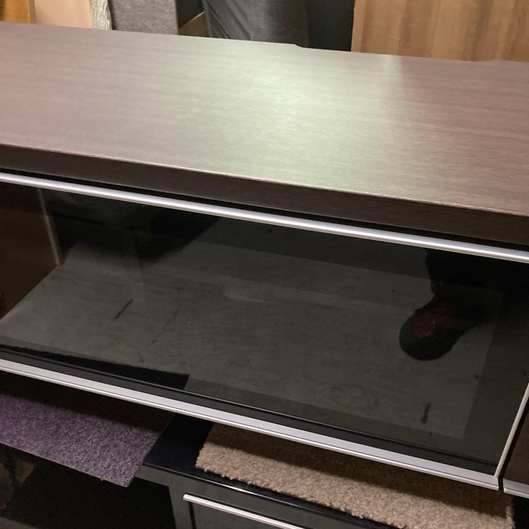 未使用　ダークブラウンテレビ台 シギヤマ家具　ガラス扉付　展示品　幅約150cm