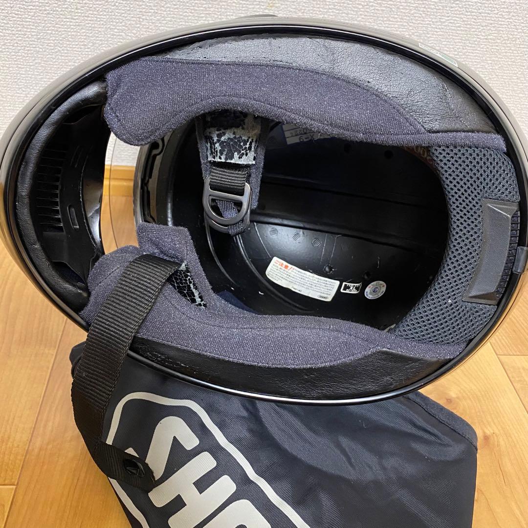 美品✨ SHOEI フルフェイスヘルメット ブラックW-4 XLサイズ 専用袋付